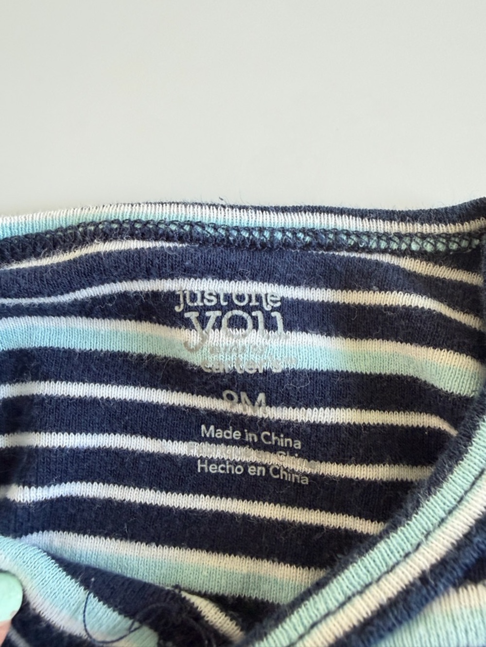 Bundle of Carter’s Baby Boy Onesies Size 9 Months Bodysuits Baseball Stripes - Picture 15 of 16